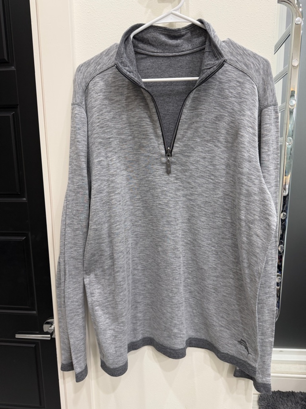 Tommy Bahama Men's Heather Gray Quarter-Zip Pullover